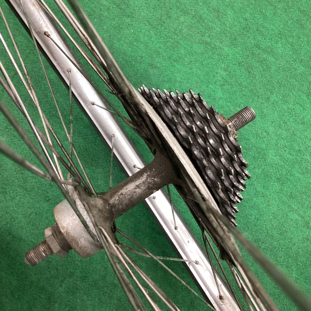 【貴重】 外装５段 シフター ディレーラー 付 リアホイール 26x1-3/8