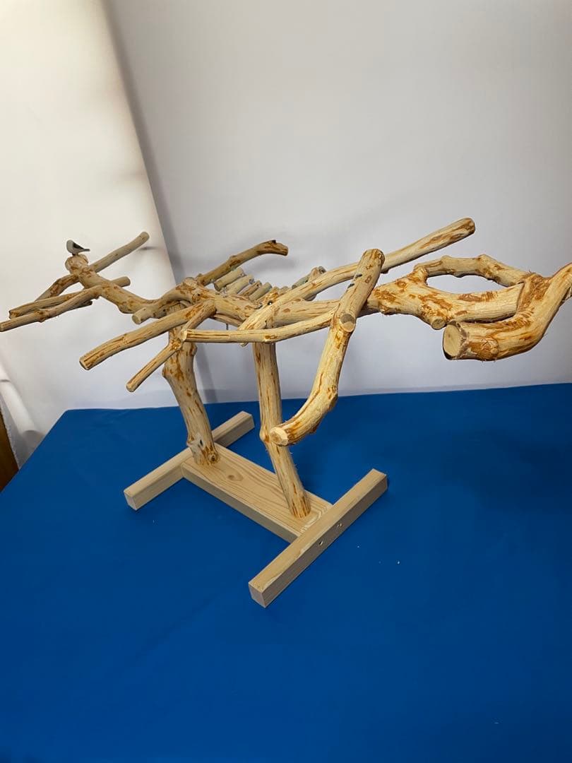 天然木白木卓上横タイプバードジム