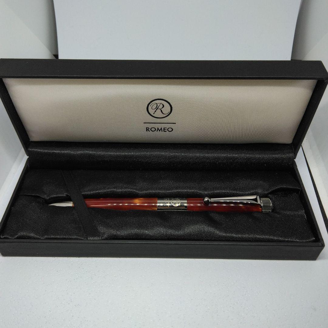 ROMEO No.3　イタリアンアンバー　ボールペン 　細軸